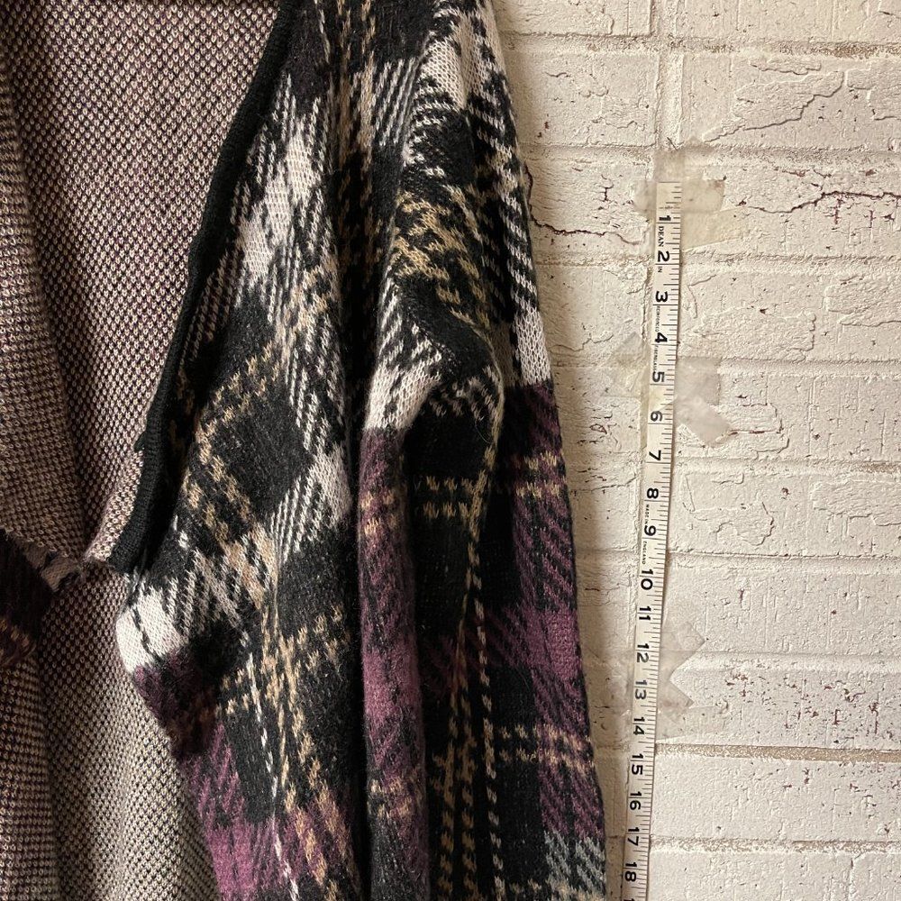 Signature Studio Open Front Plaid Sweater Cardigan xl - Picture 2 of 8